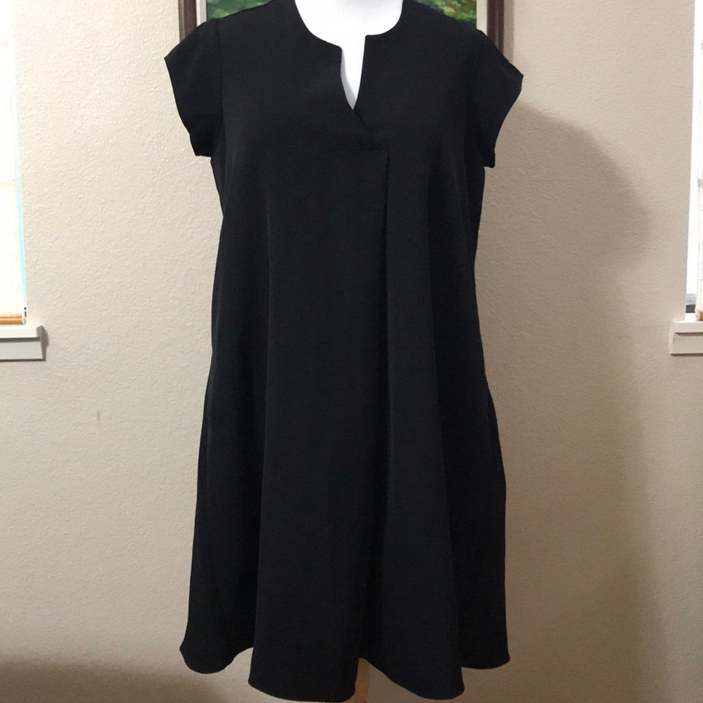 Lane Bryant black A-line “infinite stretch” dress